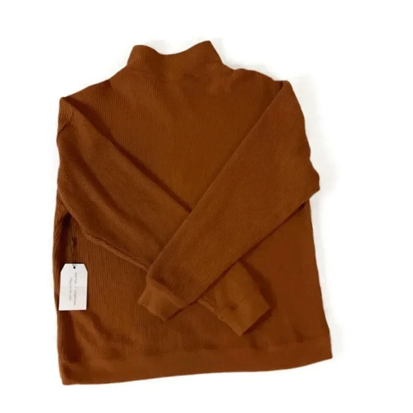 NWT Better Together Rust Waffle Quarter Zip Pullover Long Sleeve Womens Medium - Picture 6 of 6